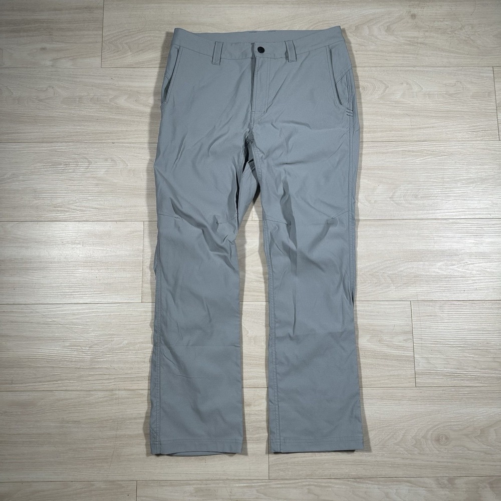 Stio Coburn Light Gray Chino Pants Men 32 X 29 Hiking Outdoor Stretchy Trail